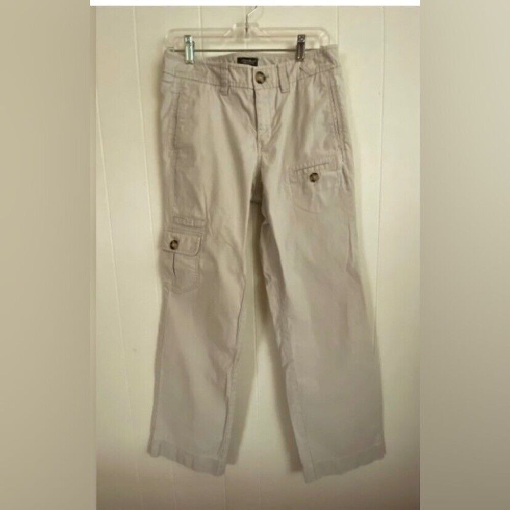 Eddie Bauer Pants Women’s 6 Beige Cargo Cotton Pockets Gorpcore
